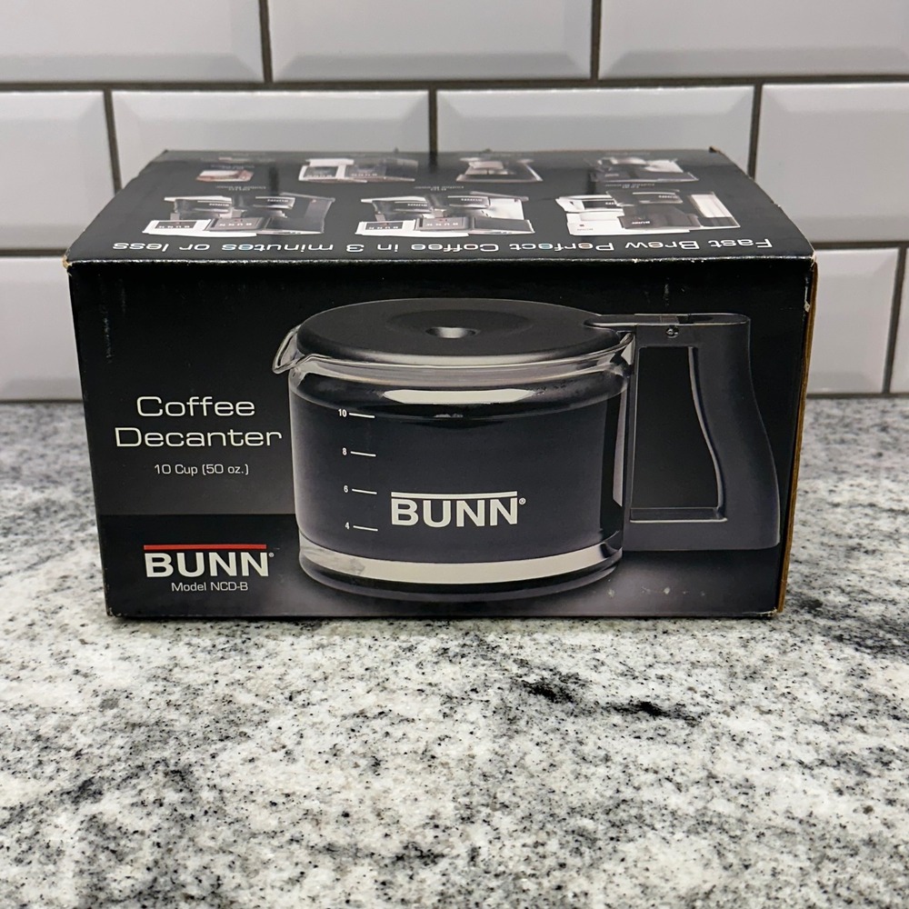 Bunn 10 Cup Coffee‎ Decanter NCD-B Black Glass Replacement Carafe New In Box